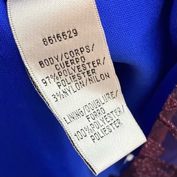 JS Collections Demi Off the Shoulder Mini Dress in Aubergine - Picture 9 of 10